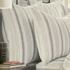 Rochelle Stripe Grey Quilted Euro Sham - 2pk - Levtex Home