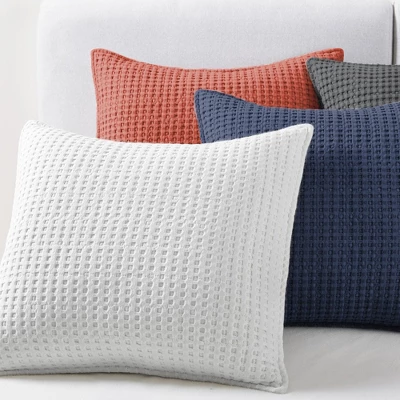 Mills Waffle Adobe Square Pillow - Levtex Home - Image 4