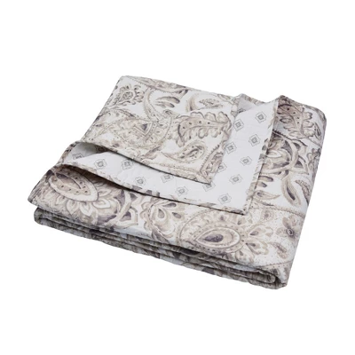 Fallon Paisley Quilted Throw - Levtex Home - Image 2