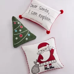 Santa Claus Lane Postcard Decorative Pillow White - Levtex Home