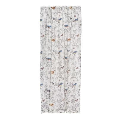 Mockingbird Toile Lined Shower Curtain With Grommets - Levtex Home