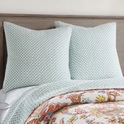 Eden Teal Euro Sham Set - Two Euro Shams - Levtex Home