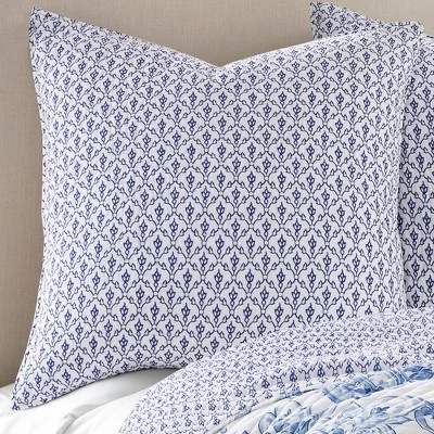 Bennett Floral Quilted Euro Sham - 2pk - Villa Lugano By Levtex Home