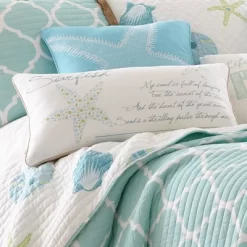 Del Ray Starfish Metallic Decorative Pillow - Levtex Home