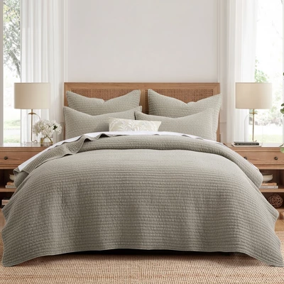 Eyelet Taupe Euro Sham Set Of 2 - Levtex Home - Image 3