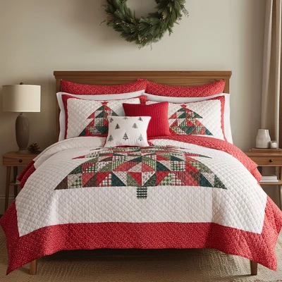 Patchwork Pine Euro Sham Set Of 2 - Levtex Home - Image 2