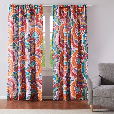 Serendipity Bohemian Lined Curtain Panel With Rod Pocket - Levtex Home - Image 3