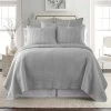 Cross Stitch Grey Solid Euro Shams - Set Of 2 - Levtex Home