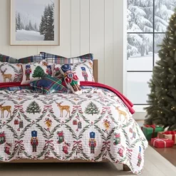 Festive Nutcrackers Euro Sham Set Of 2 - Levtex Home