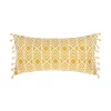 Ashika Ochre Embroidered Diamonds Bead Trim Pillow - Levtex Home