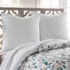 Verity Teal Euro Sham Set - Set Of Two - Levtex Home