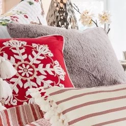 Thatch Home Joybirds Brown Faux Fur Pillow - By Levtex Home