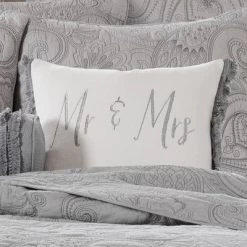 Perla Grey Mr. & Mrs Decorative Pillow - Levtex Home