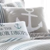 Provincetown Appliqued Anchor Pillow - Tan And White - Levtex Home