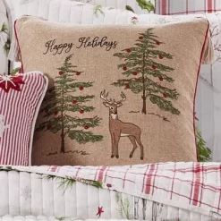 Villa Lugano Sleigh Bells Happy Holidays Pillow - By Levtex Home