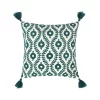 Ashika Navy Crewel Medallion Tassel Pillow - Levtex Home