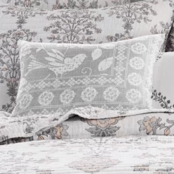 Filigree Grey Bird Decorative Pillow - Levtex Home