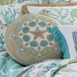 Calafel Round Coastal Medallion Decorative Pillow - Levtex Home