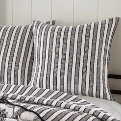 Tanzie Black Euro Sham Set Of 2 - Black & White - Levtex Home