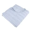 Martha Stripe Blue Quilted Throw - Levtex Home