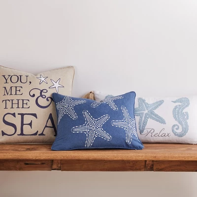Blue Bay Seahorse Relax Decorative Pillow - Levtex Home - Image 3