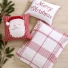 Peppermint Plaid Merry Christmas Pillow 16x22 -Levtex Home