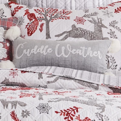 Winterland Holiday Decorative Pillow Gray - Levtex Home