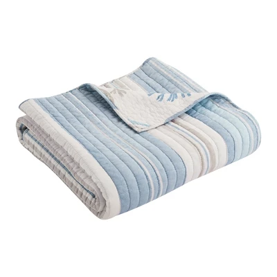 Ipanema Coastal Stripe Quilted Throw - Levtex Home - Image 3