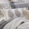 Tamsin Grey Flower Decorative Pillow - Levtex Home