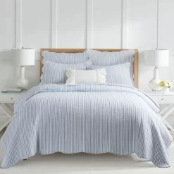 Martha Stripe Blue Euro Sham Set Of 2 - Levtex Home