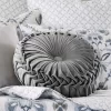 Maeve Neutral Round Velvet Pillow -Levtex Home