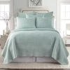 Cross Stitch Blue Haze Solid Euro Shams - Set Of 2 - Levtex Home