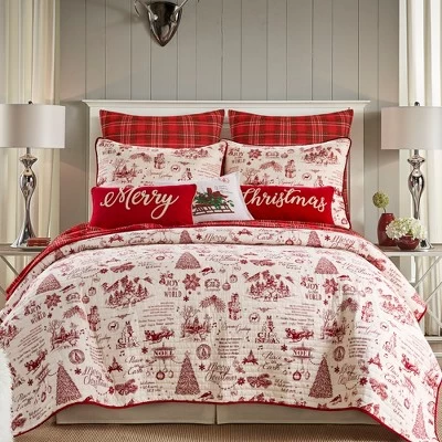 Yuletide Holiday Decorative Pillow Red - Levtex Home - Image 3