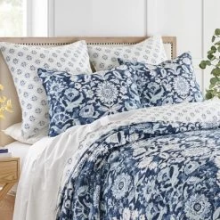 Laure Indigo Euro Sham Set Of 2 - Levtex Home
