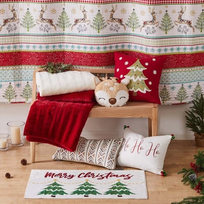 Comet & Cupid Holiday Decorative Pillow Beige - Merry & Bright - Image 4