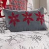 Villa Lugano Sleigh Bells Snowflake Pillow Gray - By Levtex Home
