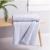 Tobago Stripe Blue Quilted Throw - Levtex Home