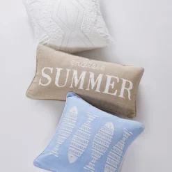 Blue Sea Chenille Tufted Decorative Pillow - Levtex Home