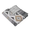 Santa Fe 50" X 60" Quilted Throw - Greys, Tan, And White - Levtex Home