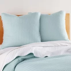 Pom Pom Blue Haze Euro Sham - Levtex Home
